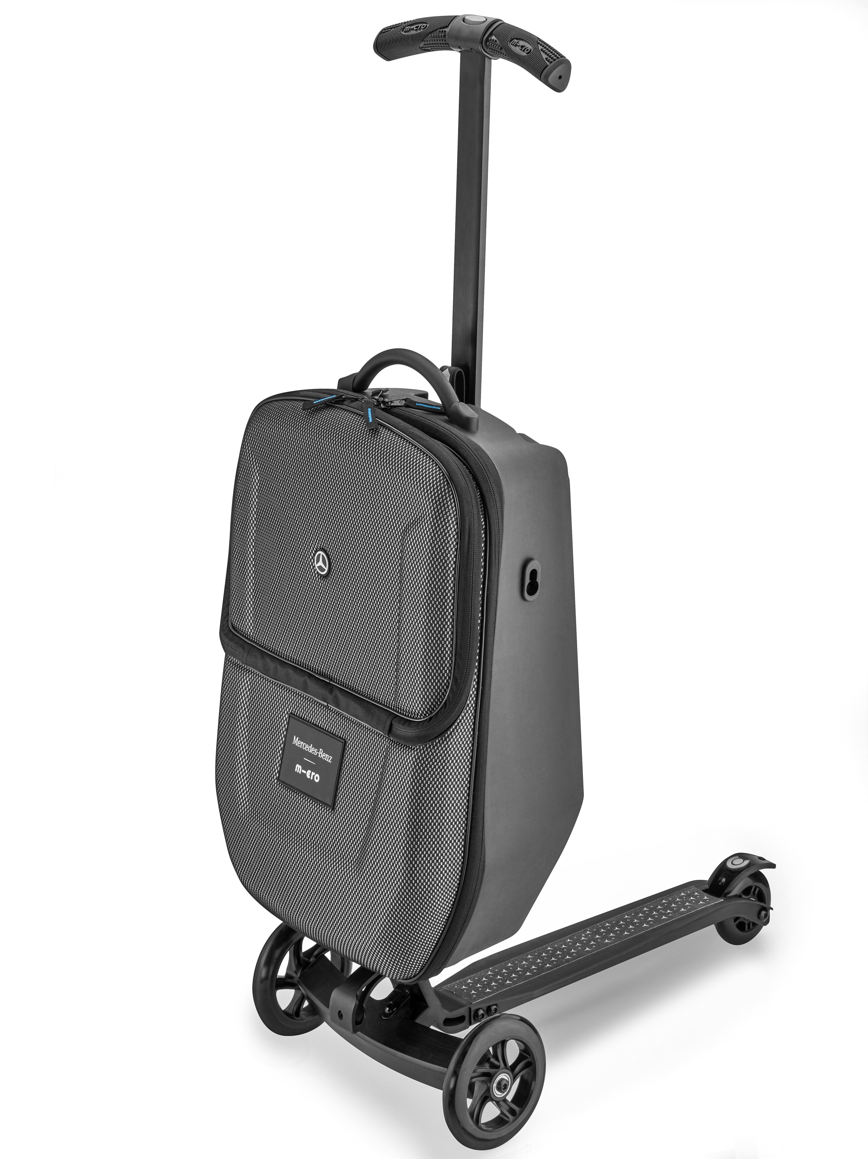 Hulajnoga walizkowa, Micro Luggage 4.0 - czerń, aluminium / nylon, Micro Mobility