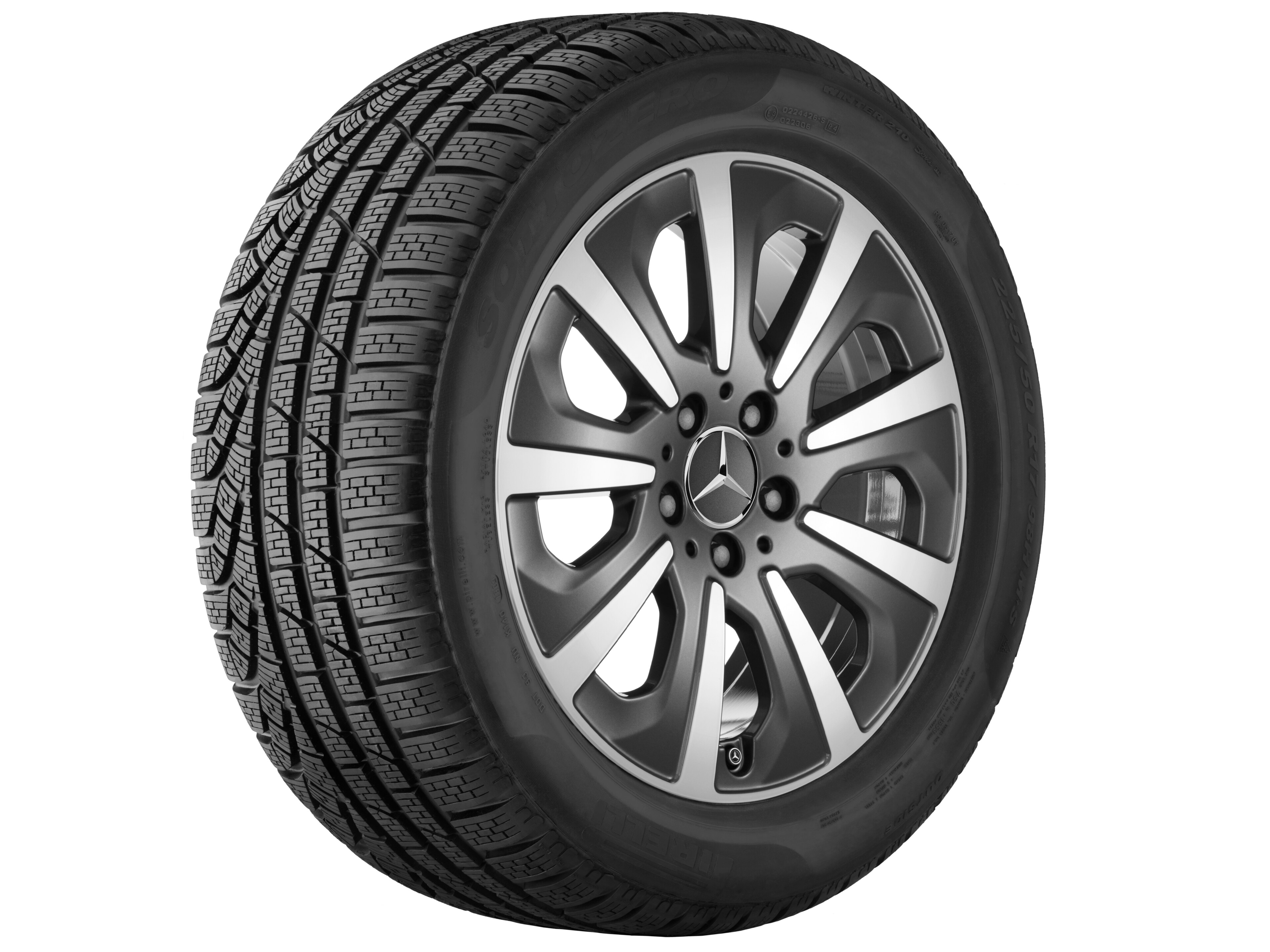 Obręcz 9-ramienna, 43,2 cm (17 cali) - 8 J x 17 ET 41, tremolit-metallic, toczone na połysk