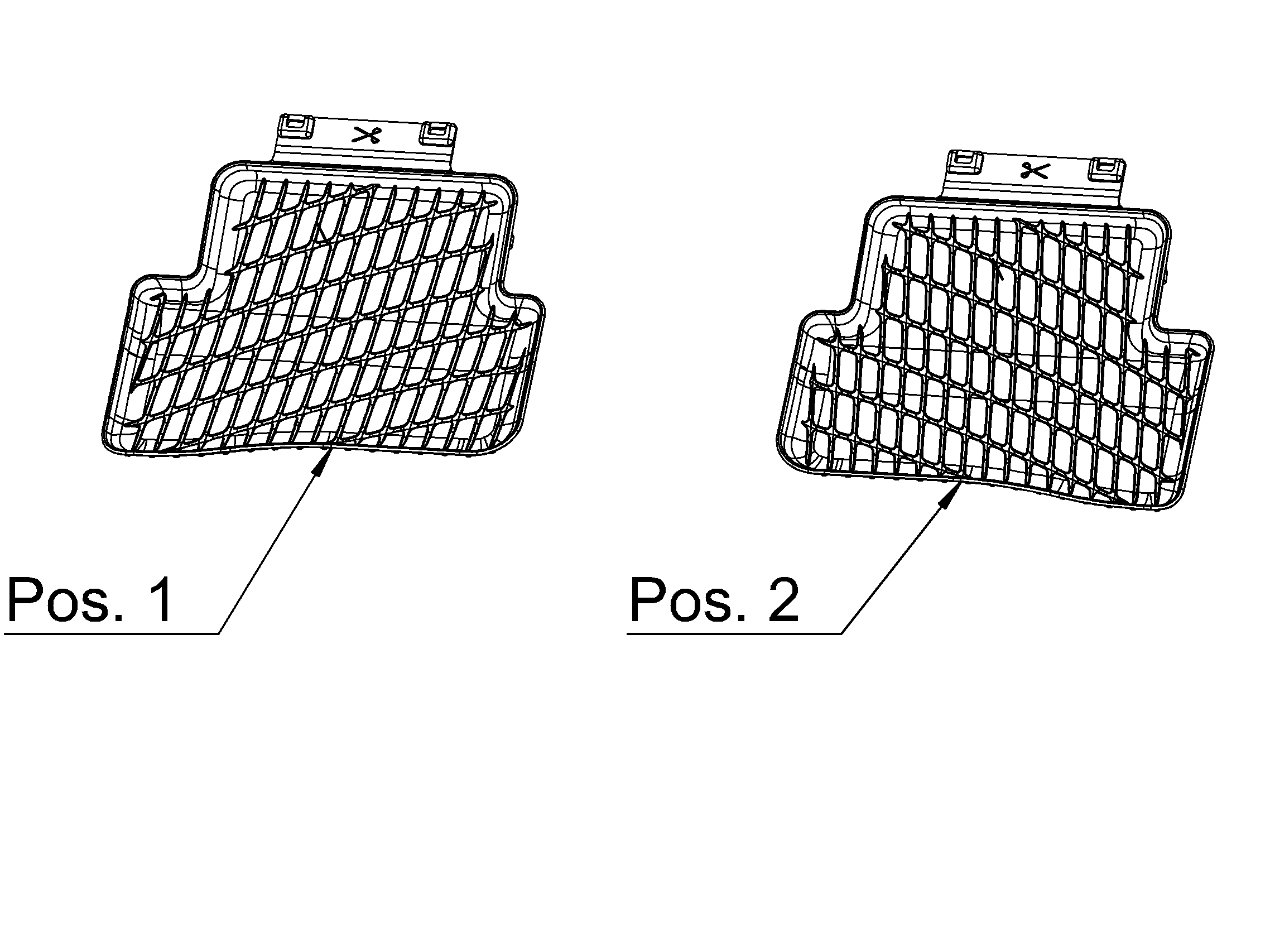 Maty na każdą pogodę Dynamic Squares, Tył, Zestaw 2-częściowy - kierownica z lewej/prawej strony, czerń