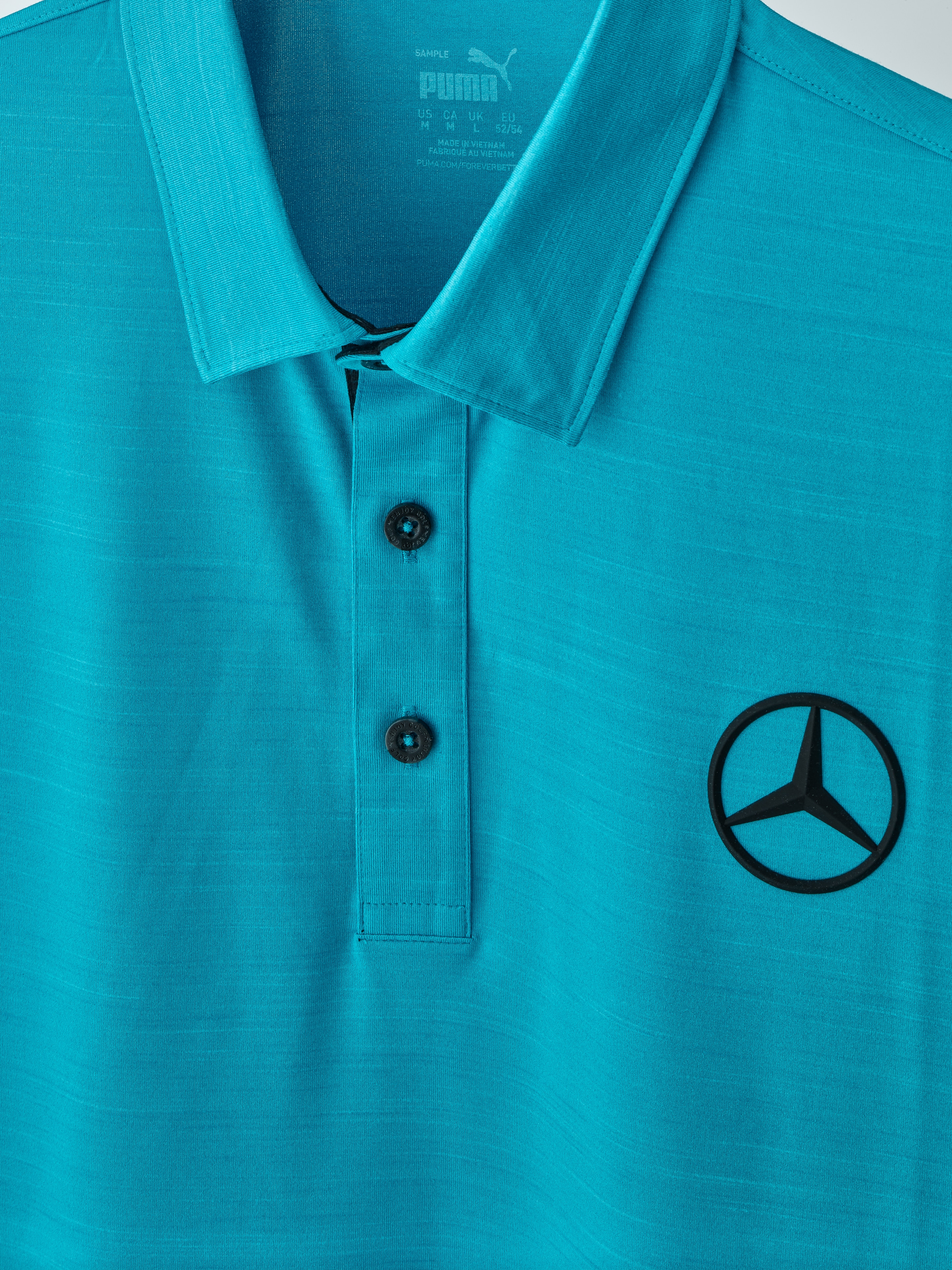 Męska koszulka polo na pole golfowe, Cloudspun Haystack - aqua blue, M