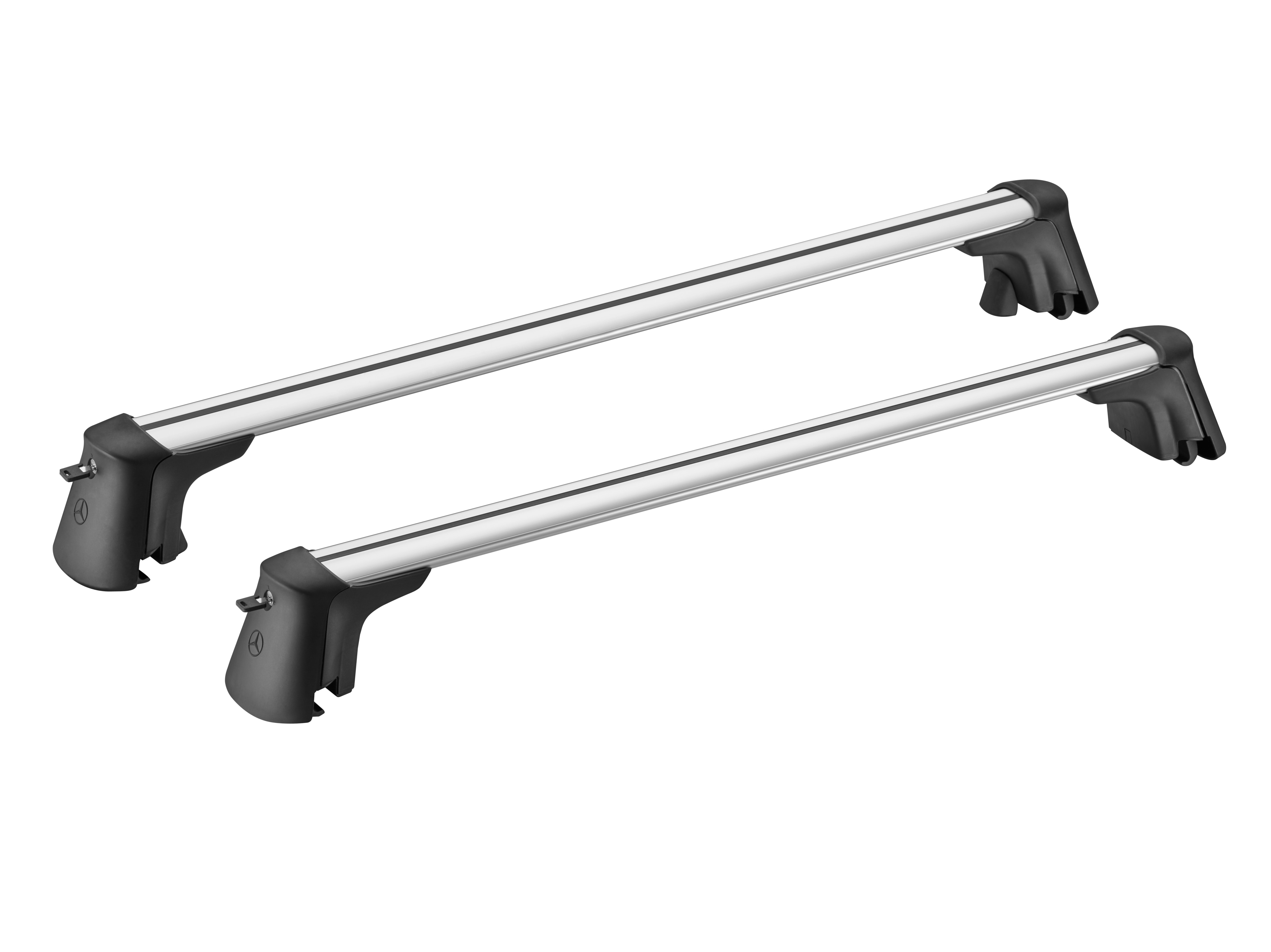Bagażnik relingowy - aluminium / tworzywo sztuczne, srebrny / czerń