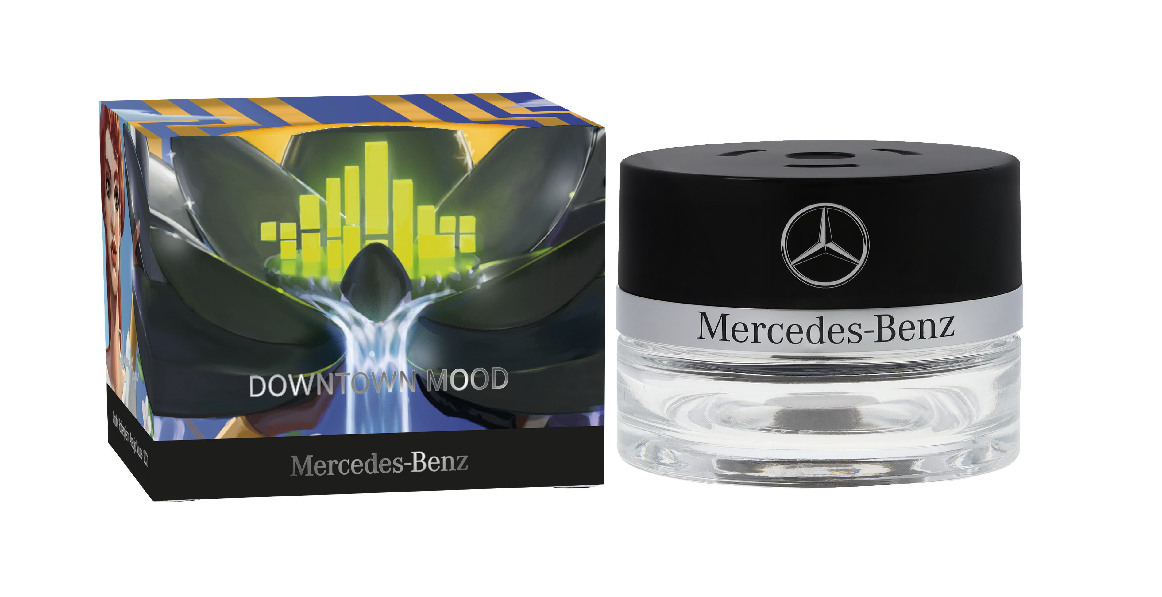 Flakon, DOWNTOWN MOOD - przezroczyste / czerń, szkło, 15 ml