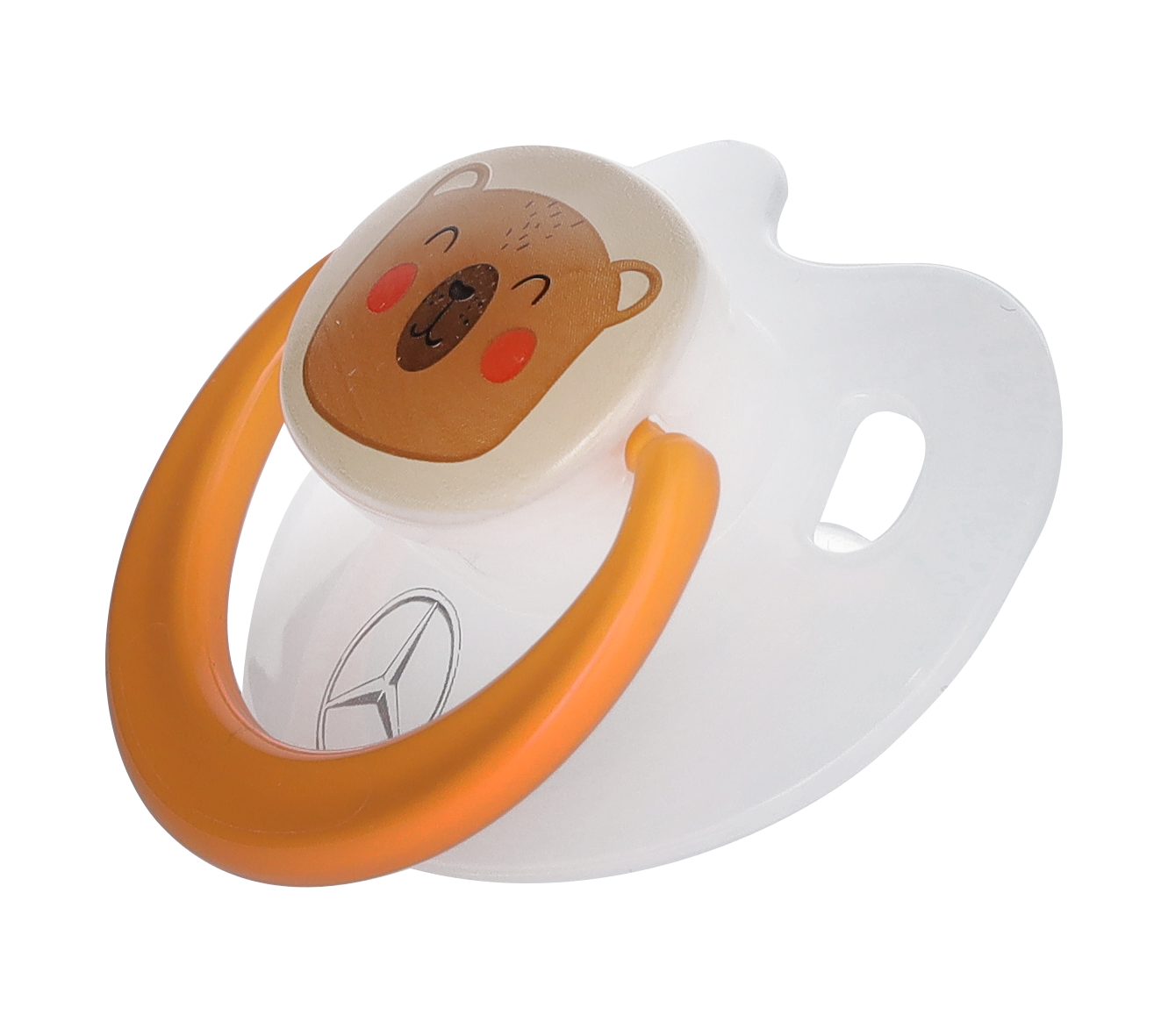 Smoczki, Las - biały półprzezroczysty / pomarańczowy, tworzywo sztuczne / silikon, BABY-NOVA