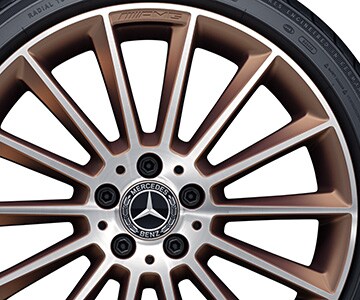 Wieloramienna obręcz koła AMG, 48,3 cm (19 cali) - 7,5 J x 19 ET 49, miedziany, toczone na połysk