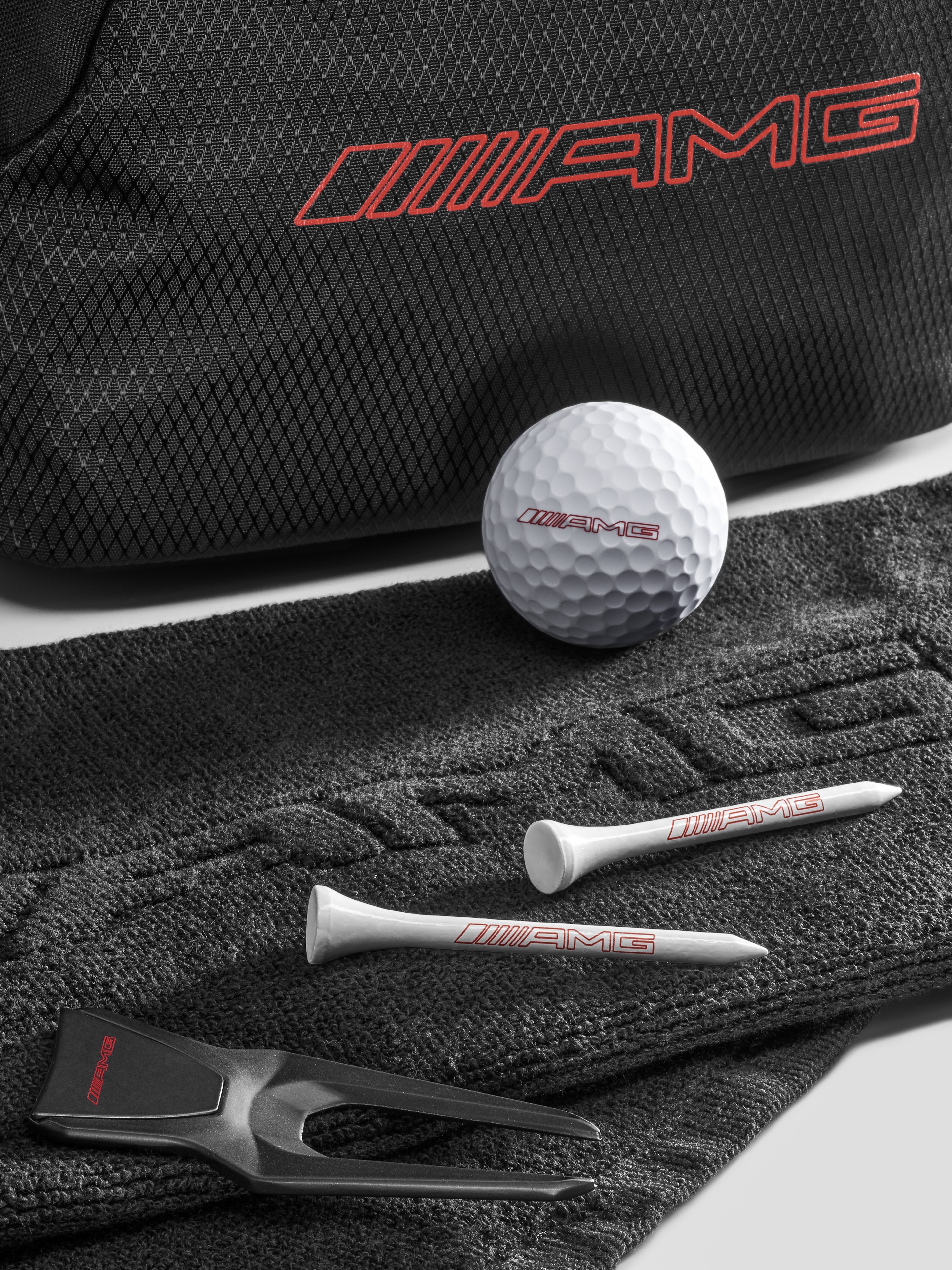 Zestaw upominkowy AMG dla golfisty - czerń, poliamid