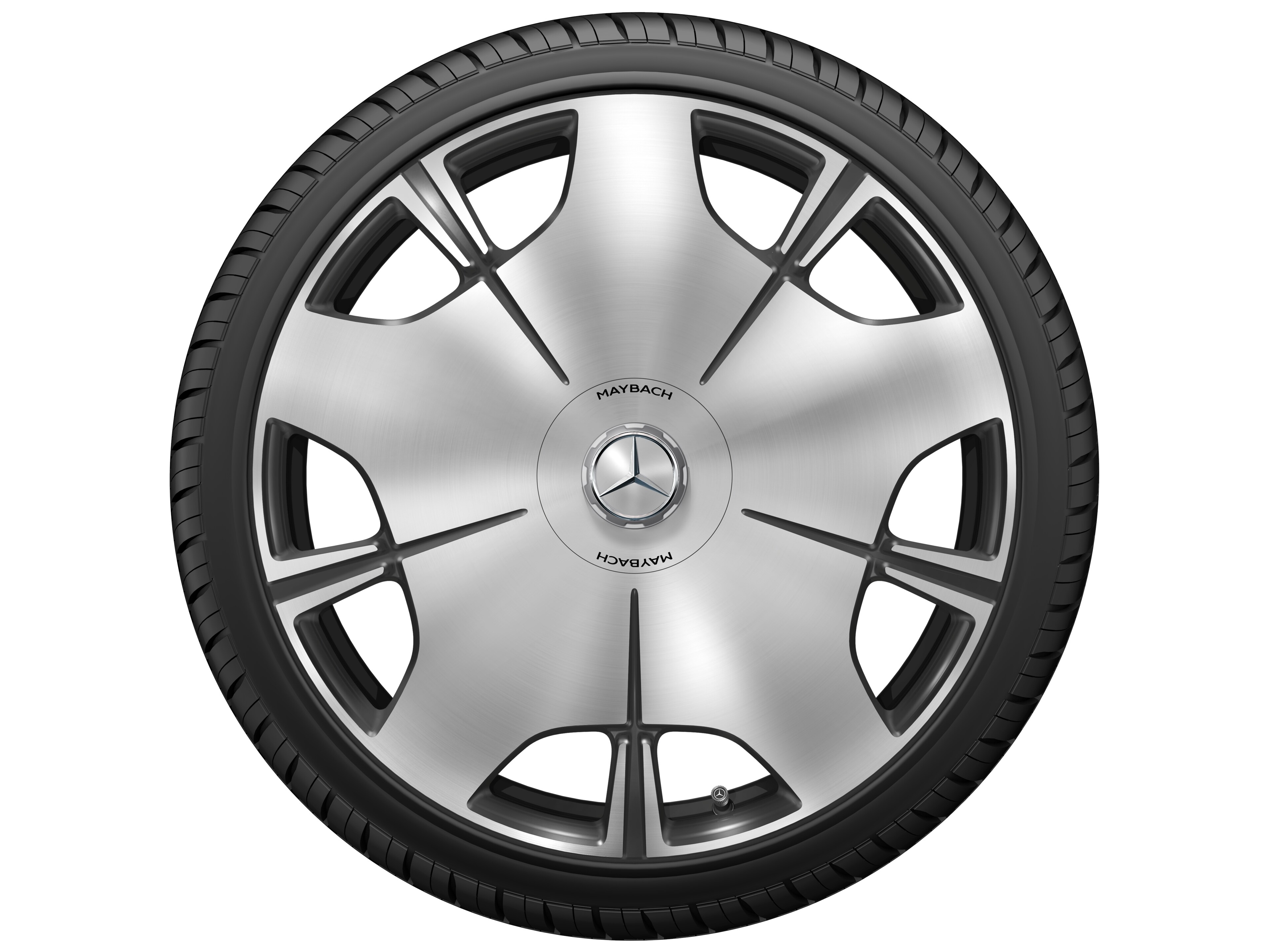 Obręcz kuta AMG z 10 otworami, 53,3 cm (21 cali) - 11 J x 21 ET 67,1, czerń, toczone na połysk