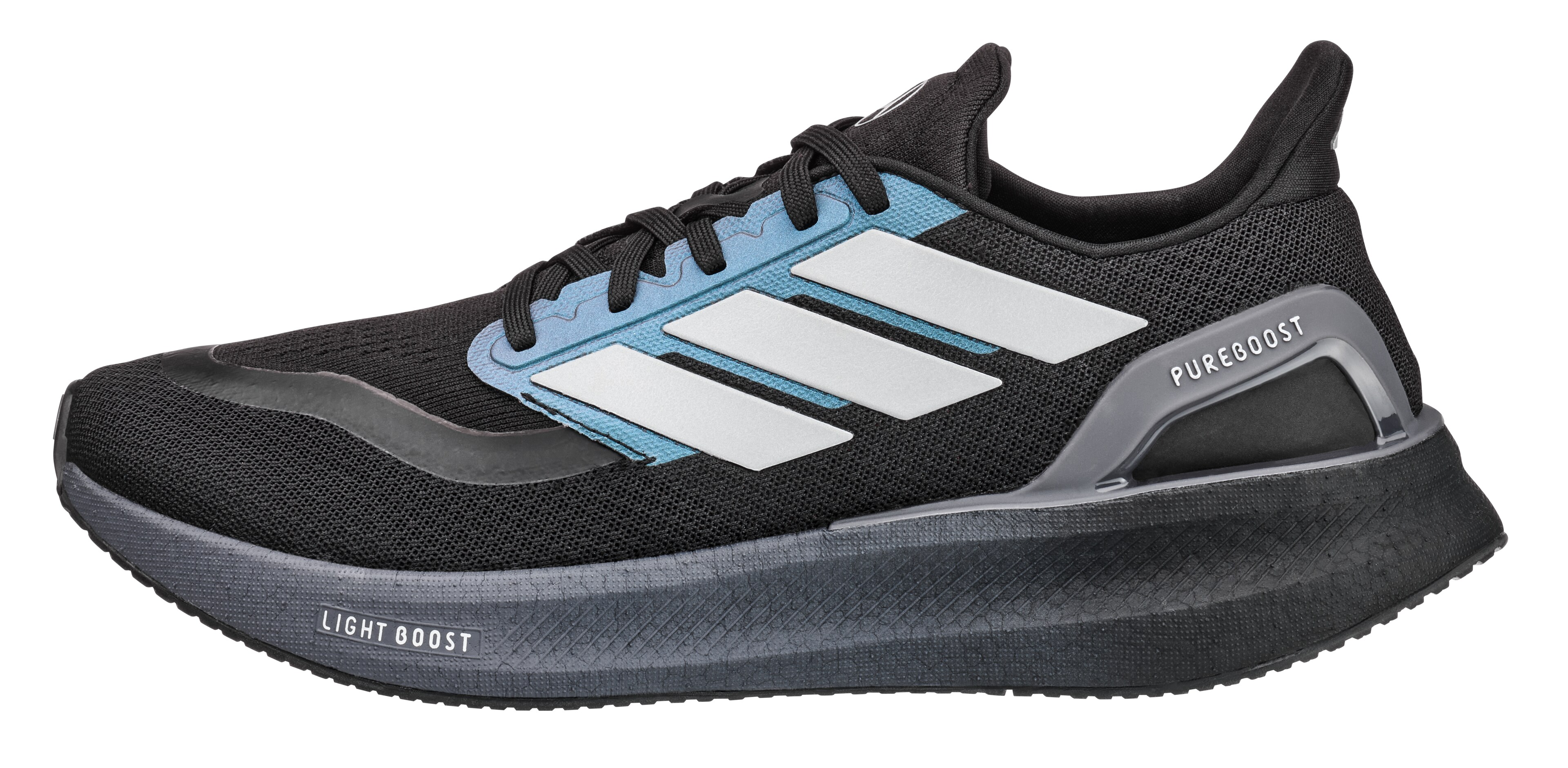 Buty do biegania, Pureboost 5 - czerń / ciemnoszary, 6,5, adidas