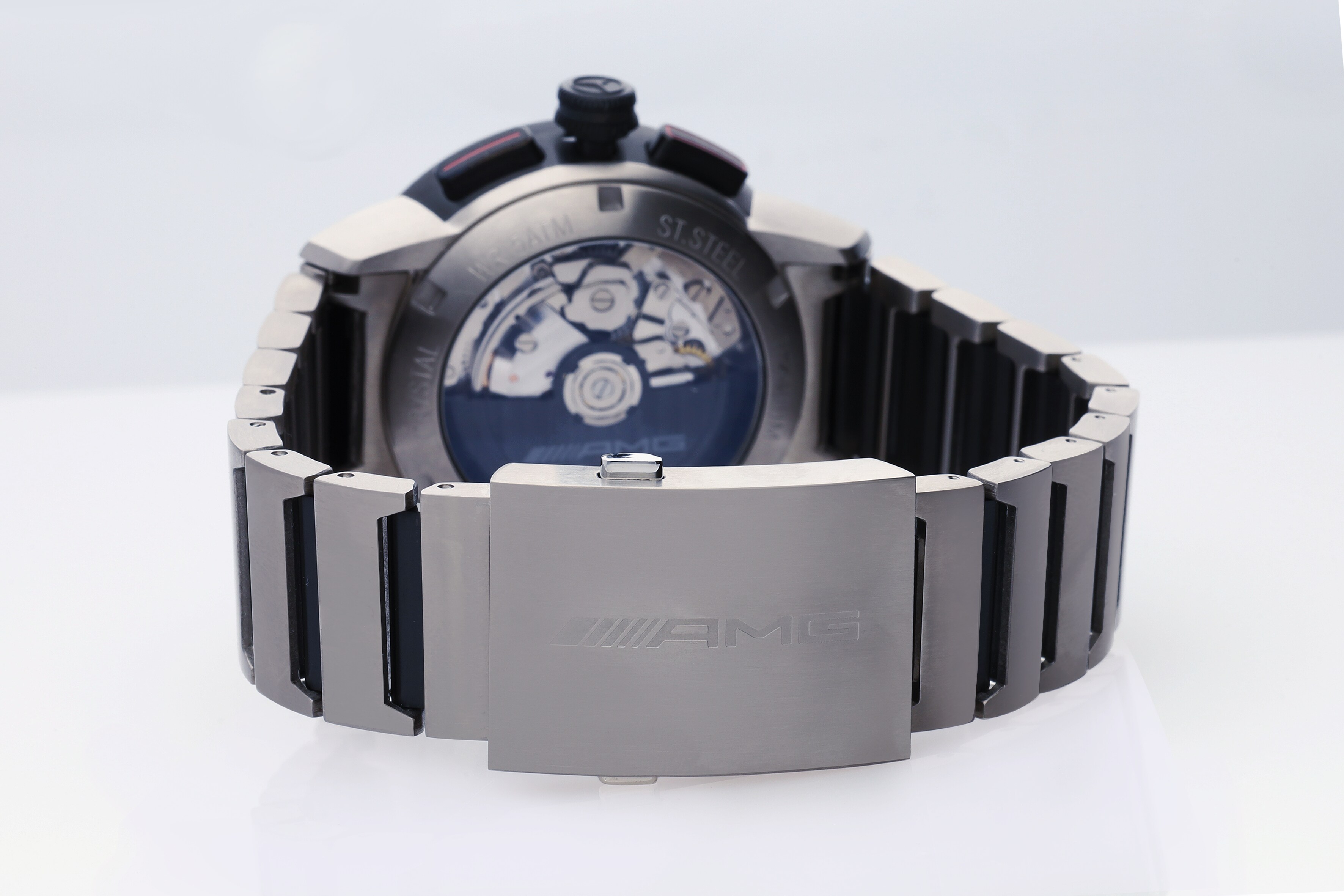 Automatyczny chronograf AMG, Artykuły męskie, Business - czerń / antracyt / czerwony, stal nierdzewna / tytan