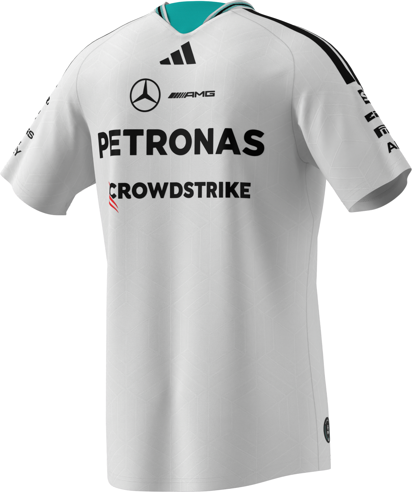 T-shirt męski, Authentic dla kierowcy, Mercedes-AMG F1 - biały, L