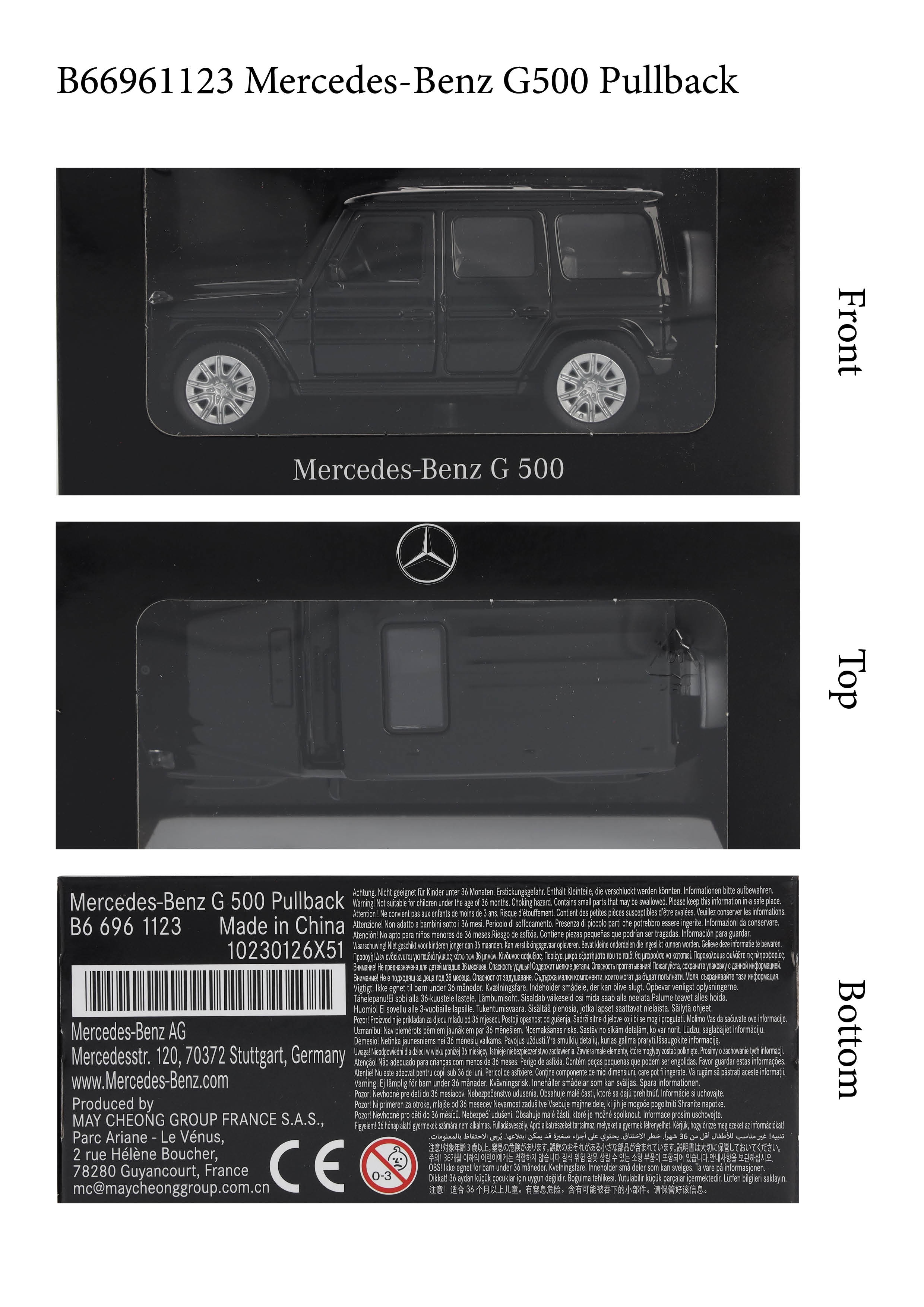 G-Class, Samochody terenowe, W465, Pullback - czerń obsydianu, Heinrich Bauer, 1:43