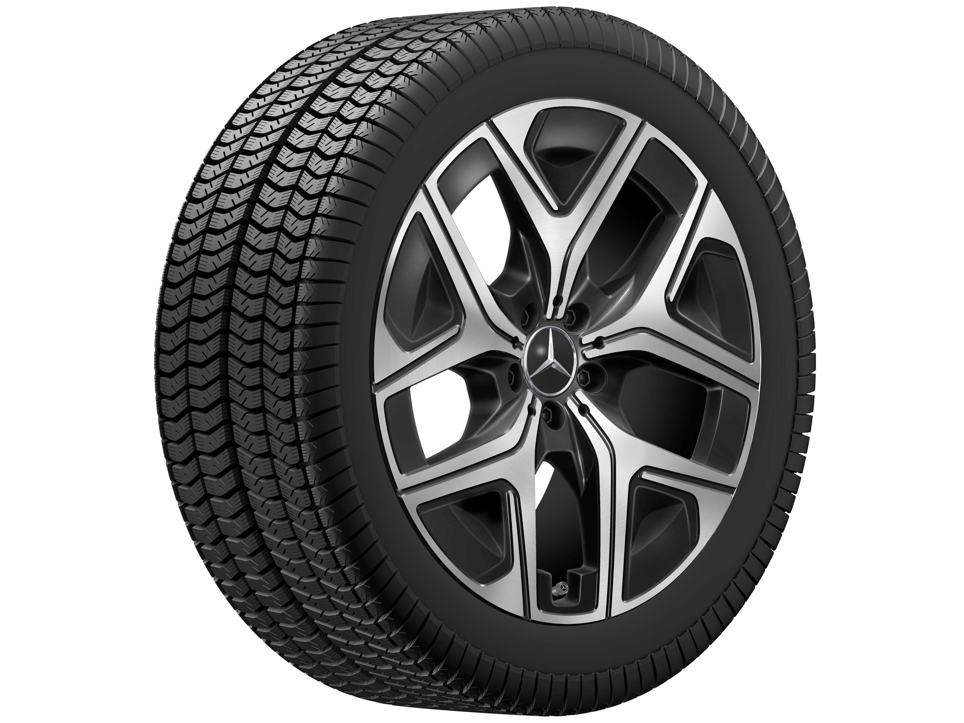 Obręcz 5-otworowa, Aero, 50,8 cm (20 cali), polerowane na połysk - 9,5 J x 20 ET 58,2, czerń, toczone na połysk