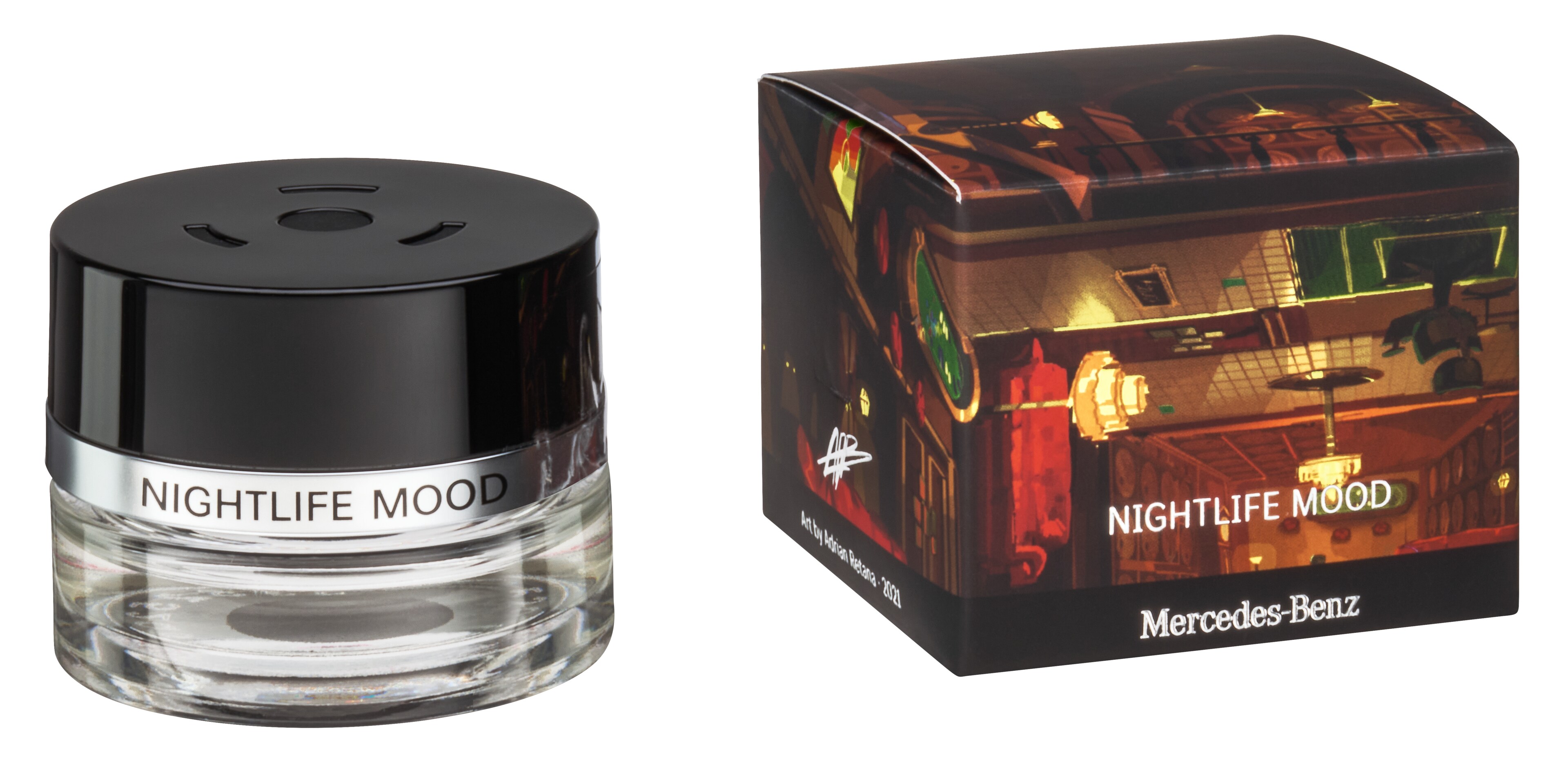Flakon, NIGHTLIFE MOOD - przezroczyste / czerń, szkło, 15 ml