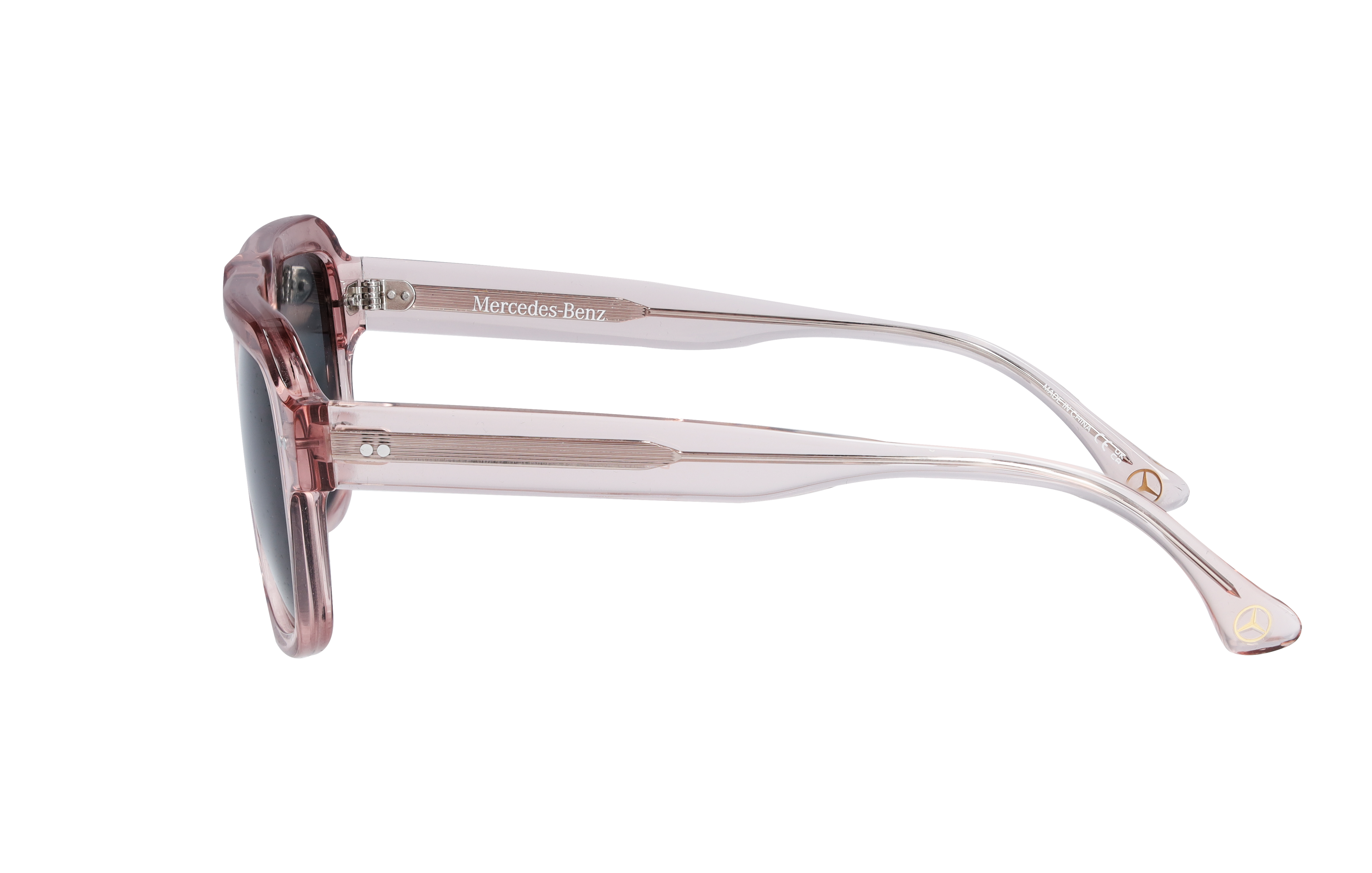 Okulary przeciwsłoneczne, Unisex - różowe złoto / brunatny, octan, przezroczyste