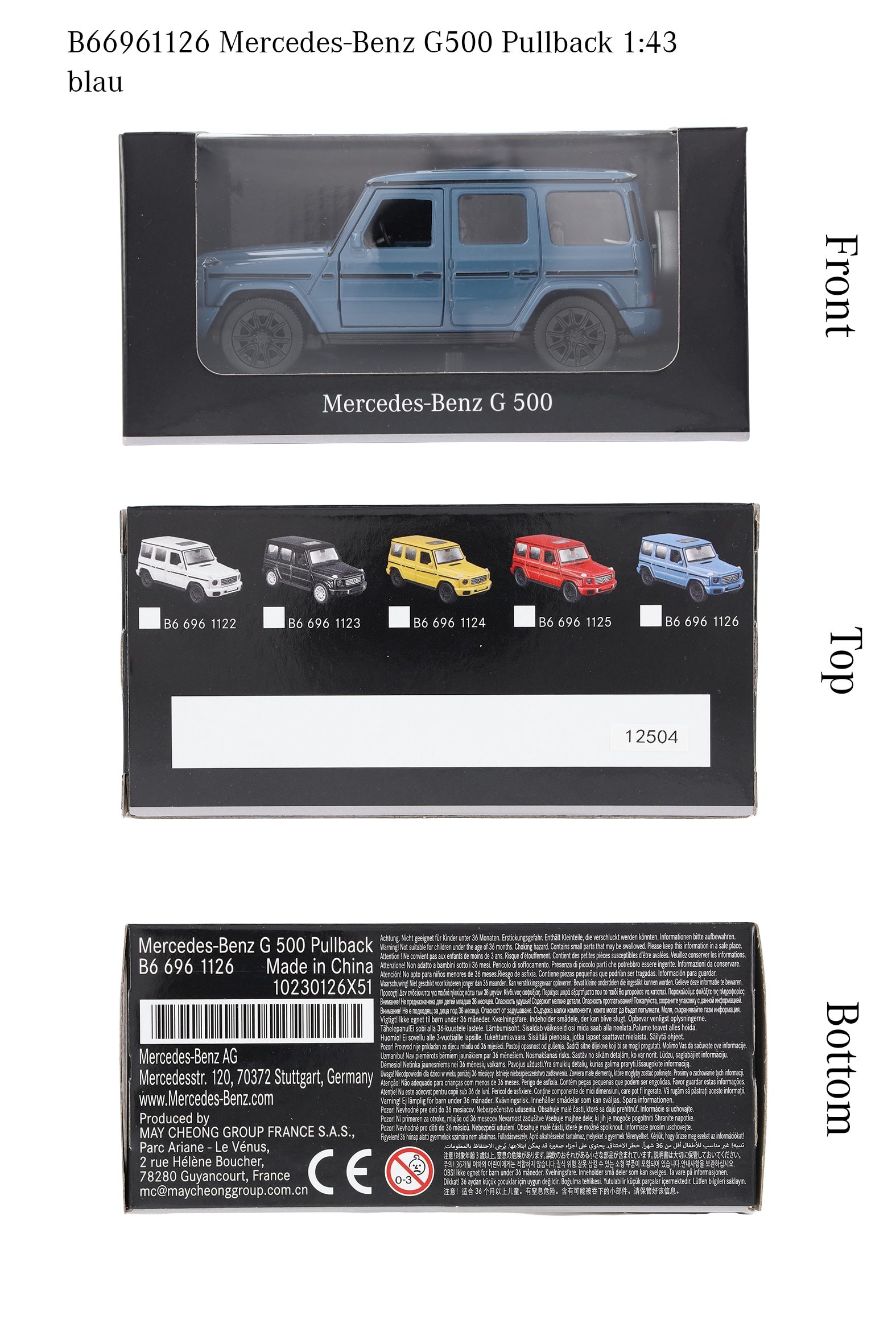 G-Class, Samochody terenowe, W465, Pullback - MANUFACTORY vintage blue uni, Heinrich Bauer, 1:43