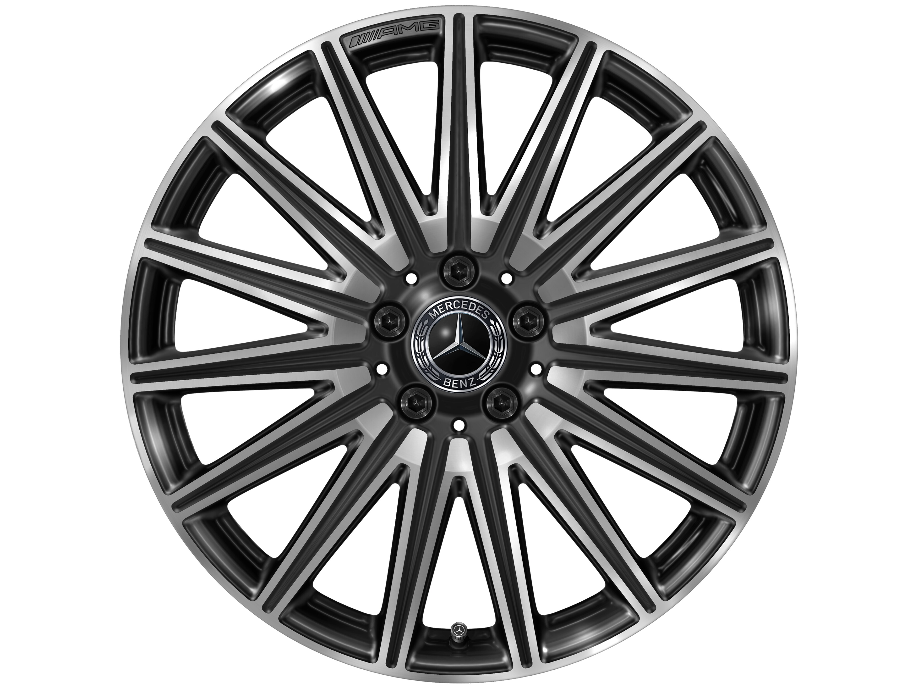Obręcz AMG z lekkiego stopu, z wzorem wieloramiennym, 48,3 cm (19 cali) - 7,5 J x 19 ET 48,4, czerń