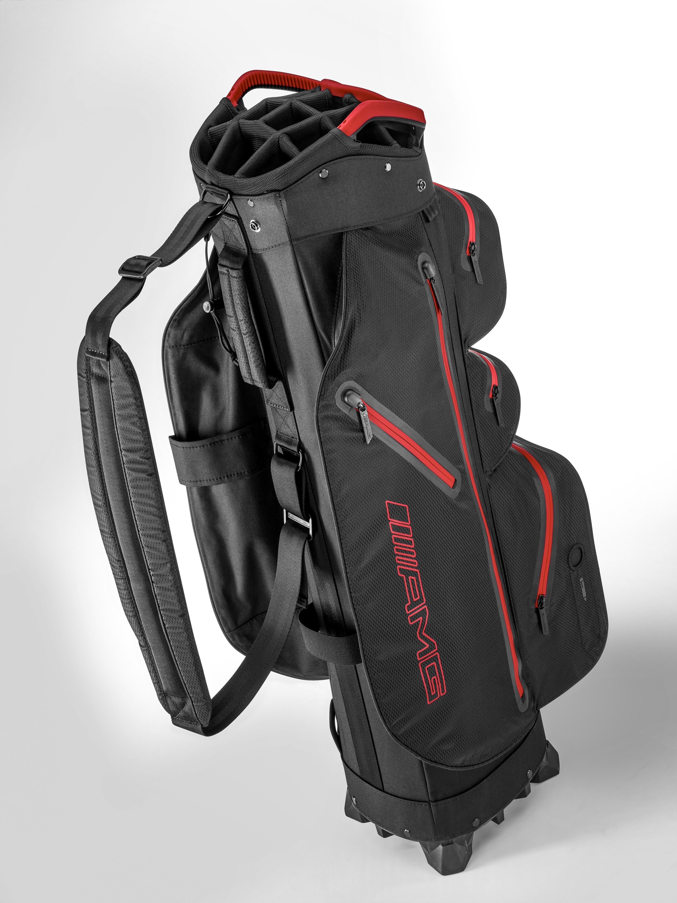 Torba AMG do wózka golfowego - czerń / czerwony, poliamid